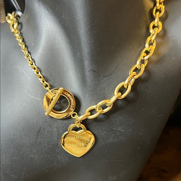 Gold Chain Necklace with Turquoise or Flip for Gold Heart Pendant - Picture 5 of 5